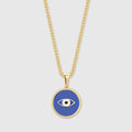 Evil Eye Enamel Gold Pendant