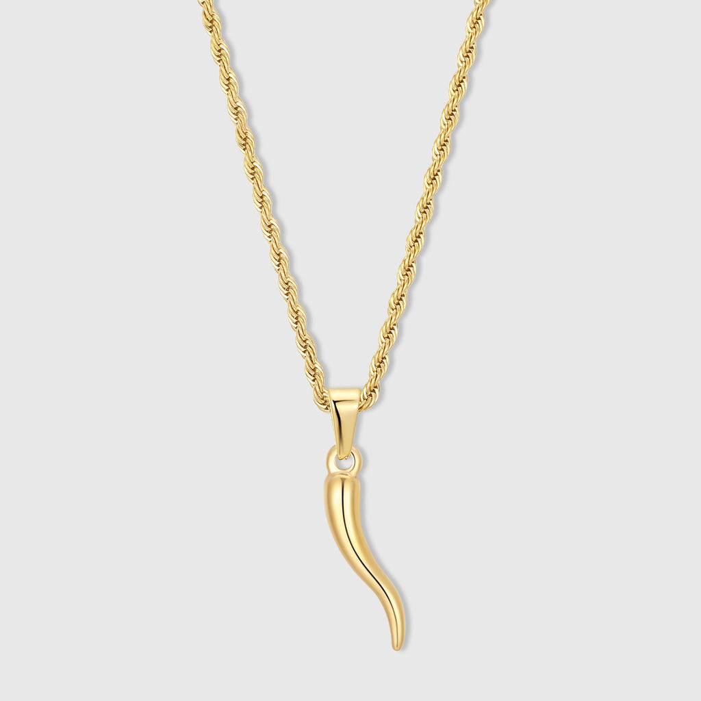 Italian Horn Gold Pendant