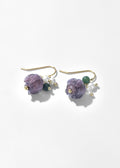 Purple Flower Earrings