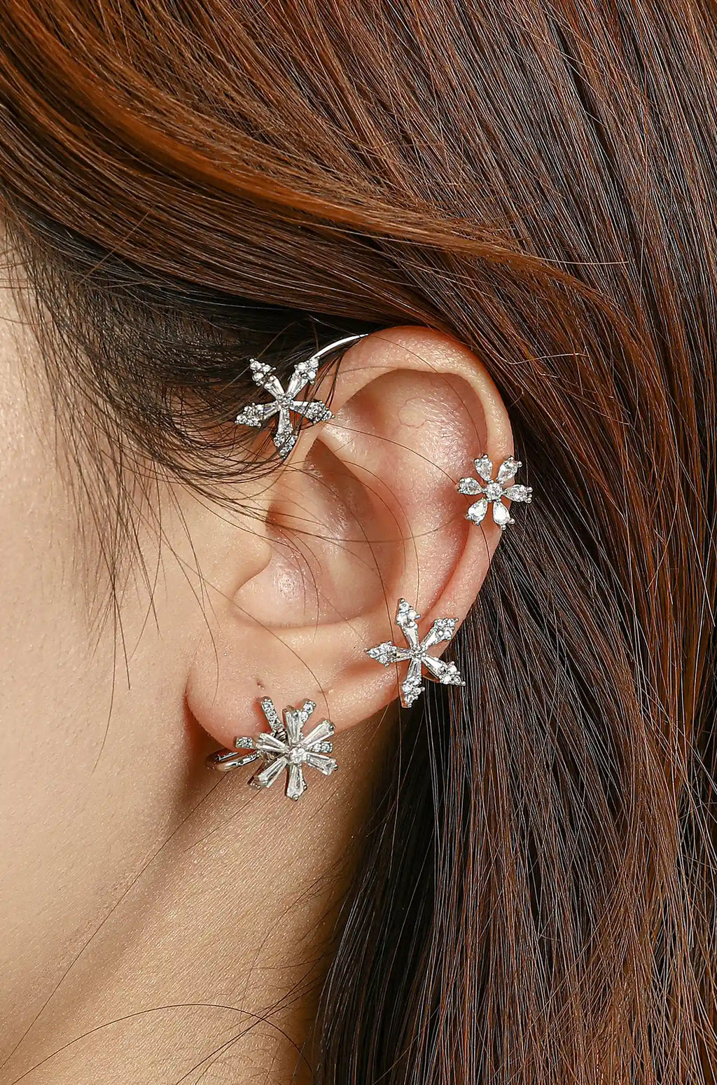 Spinning Flower Cuff Earring