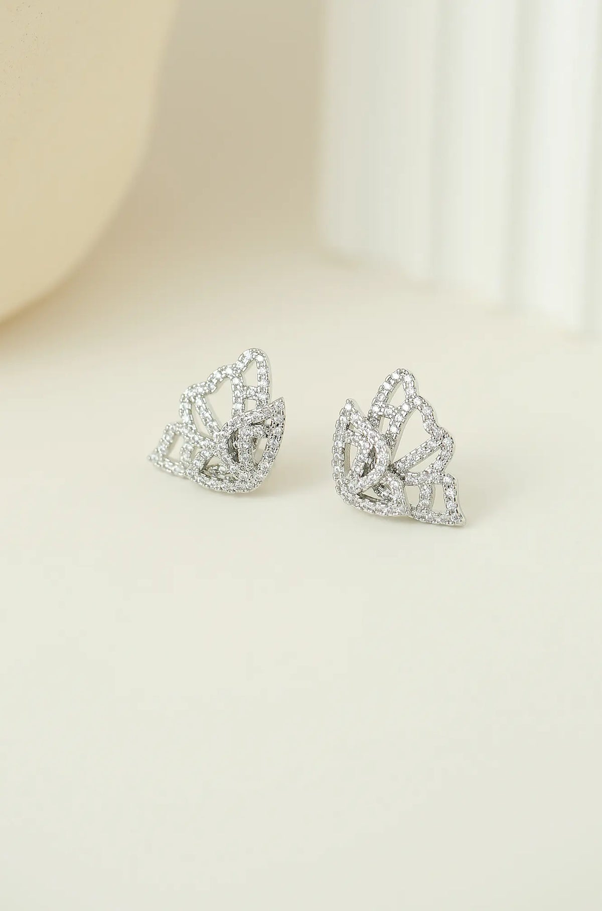 Sparkling Butterfly Studs