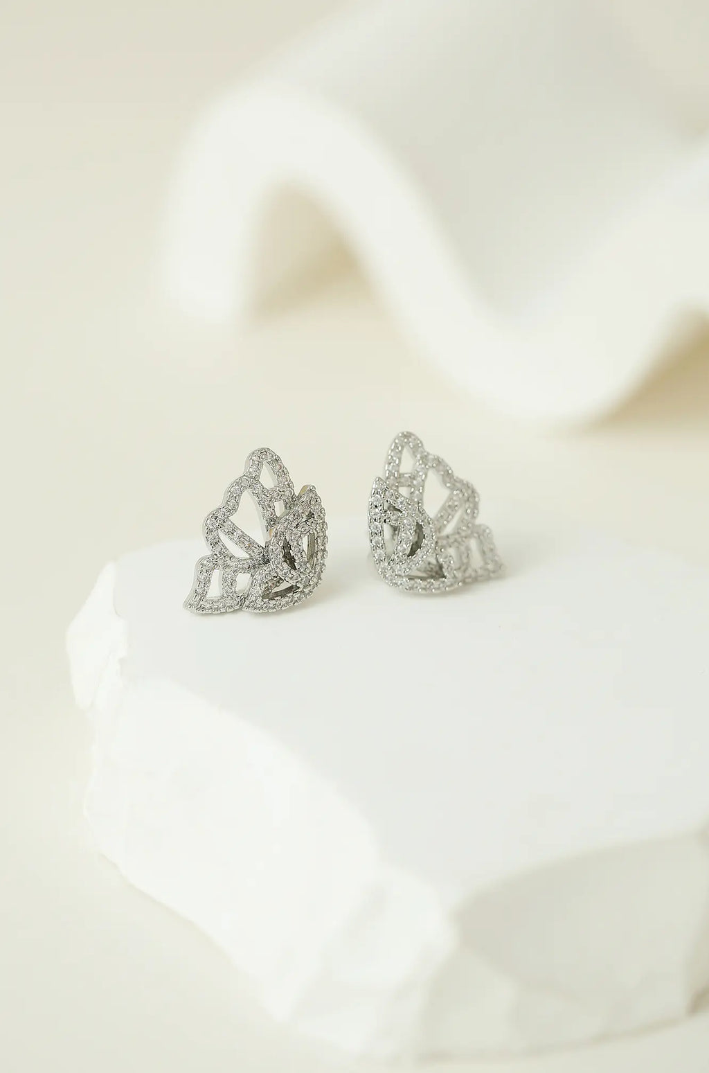 Sparkling Butterfly Studs