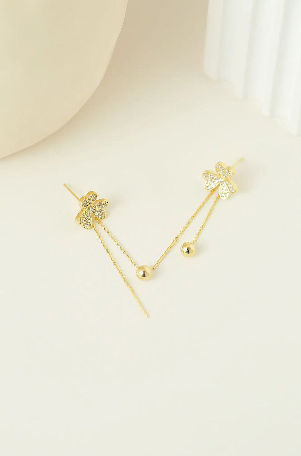 Gold Clover Earrings