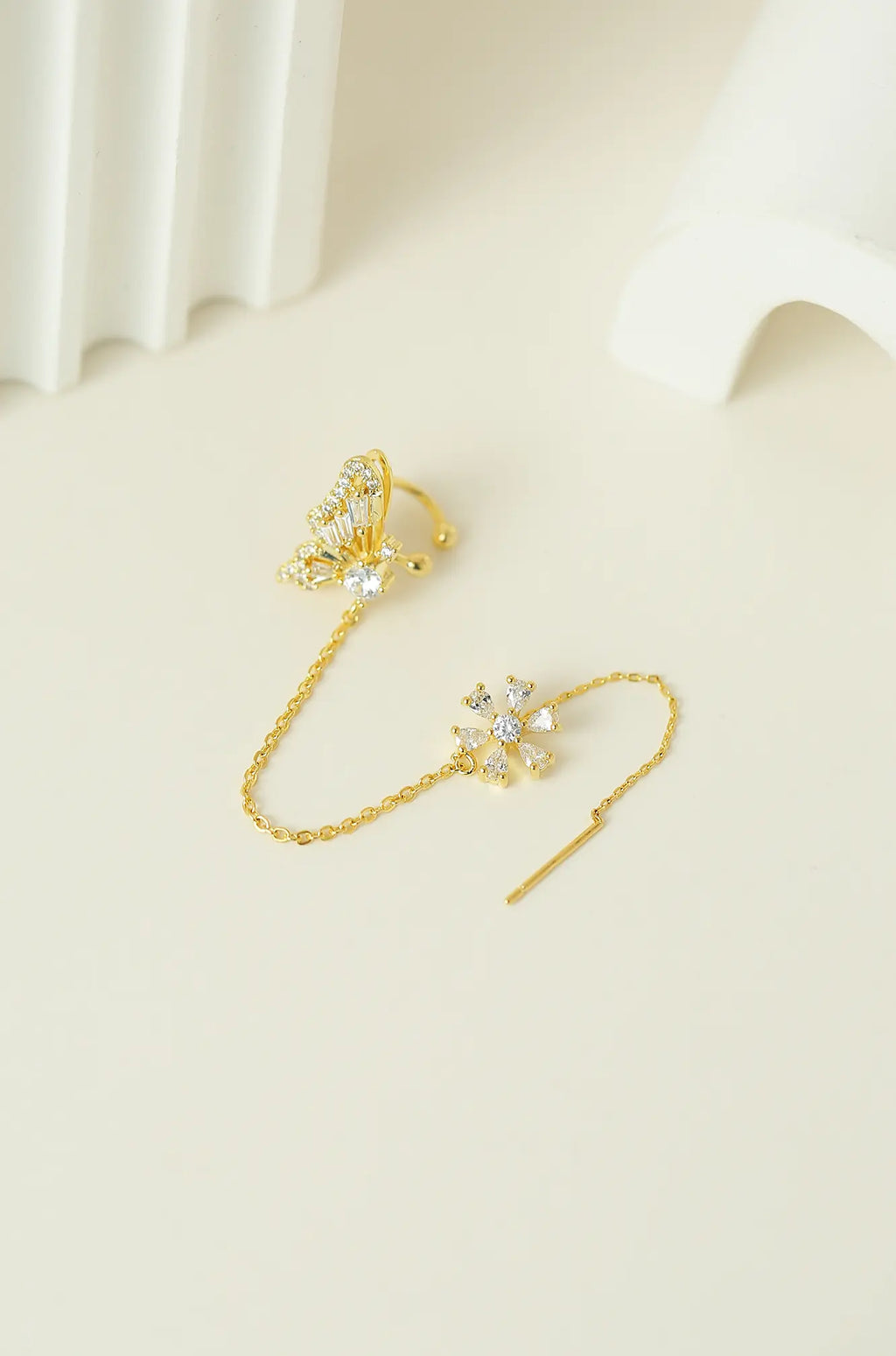 Dainty Butterfly Clip Earrings
