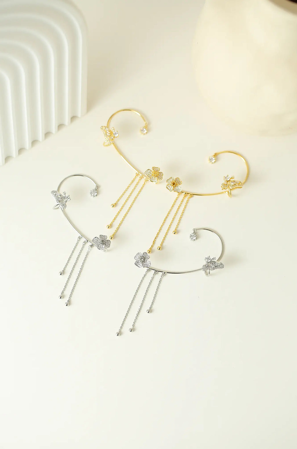 Clover Butterfly Ear Cuffs