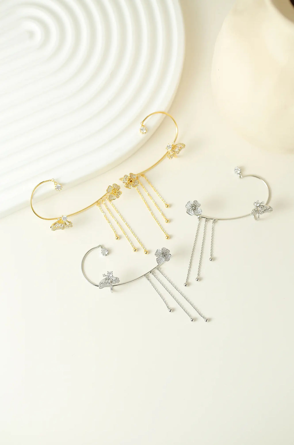 Clover Butterfly Ear Cuffs