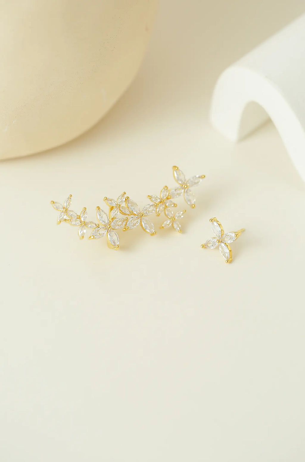 Floral Ear Crawler Earrings