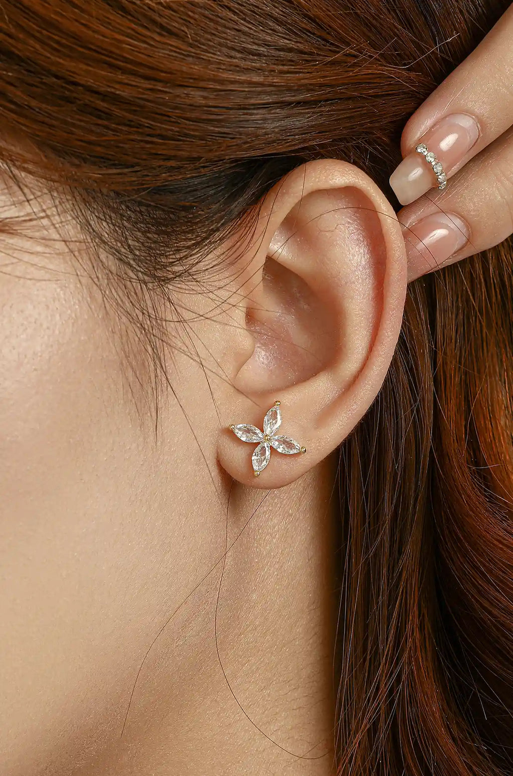 Floral Ear Crawler Earrings