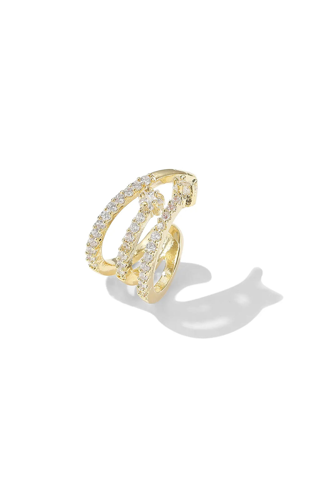 Three Layer Cuff Hoop Earrings