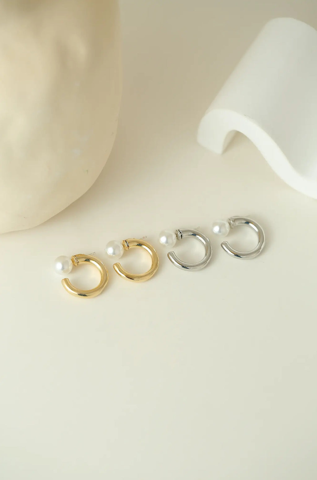 Pearl Hoop Earrings