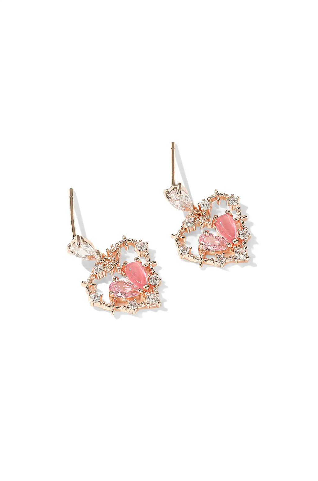 Gold Heart Earrings