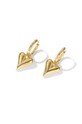 Dali's Heart Gold Huggie Earrings