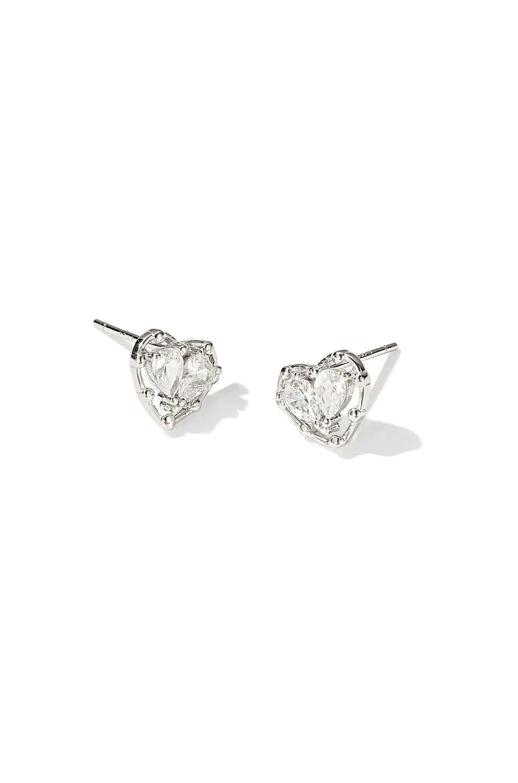 Heart Crystal Earrings Studs