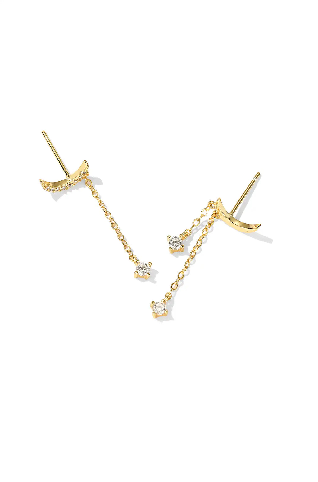 Moon Crystal Dangle Earrings