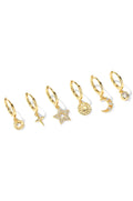 Star Gold Earrings Set