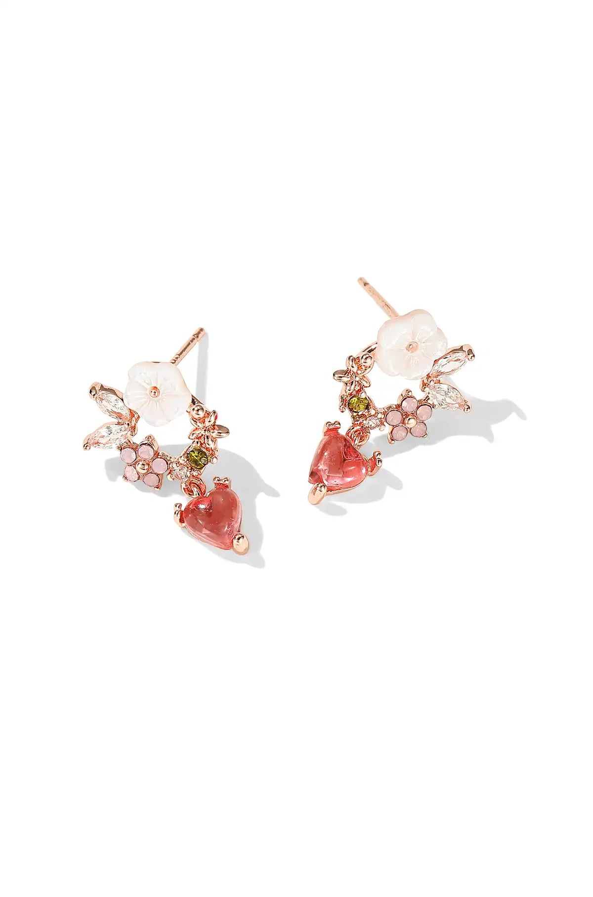 Floral Heart Earrings