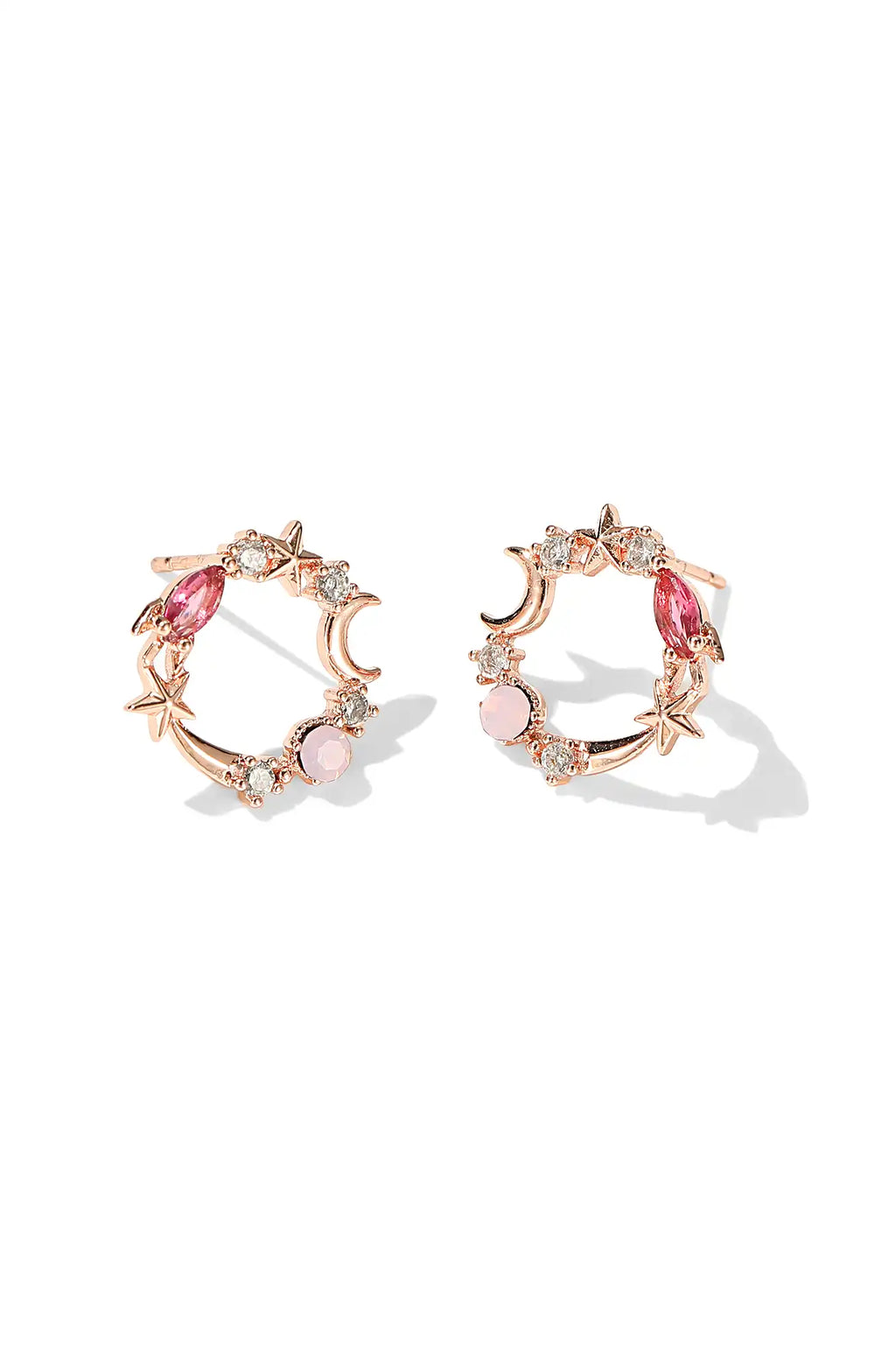 Celestial Hoop Stud Earrings