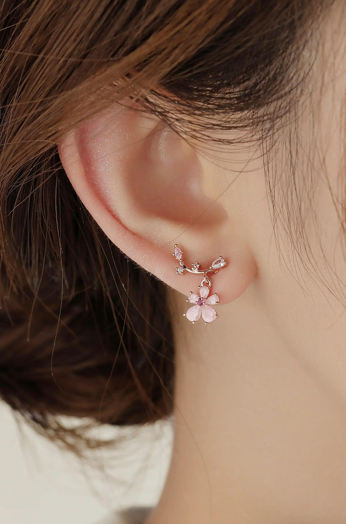 Sakura Flower Earrings Drop