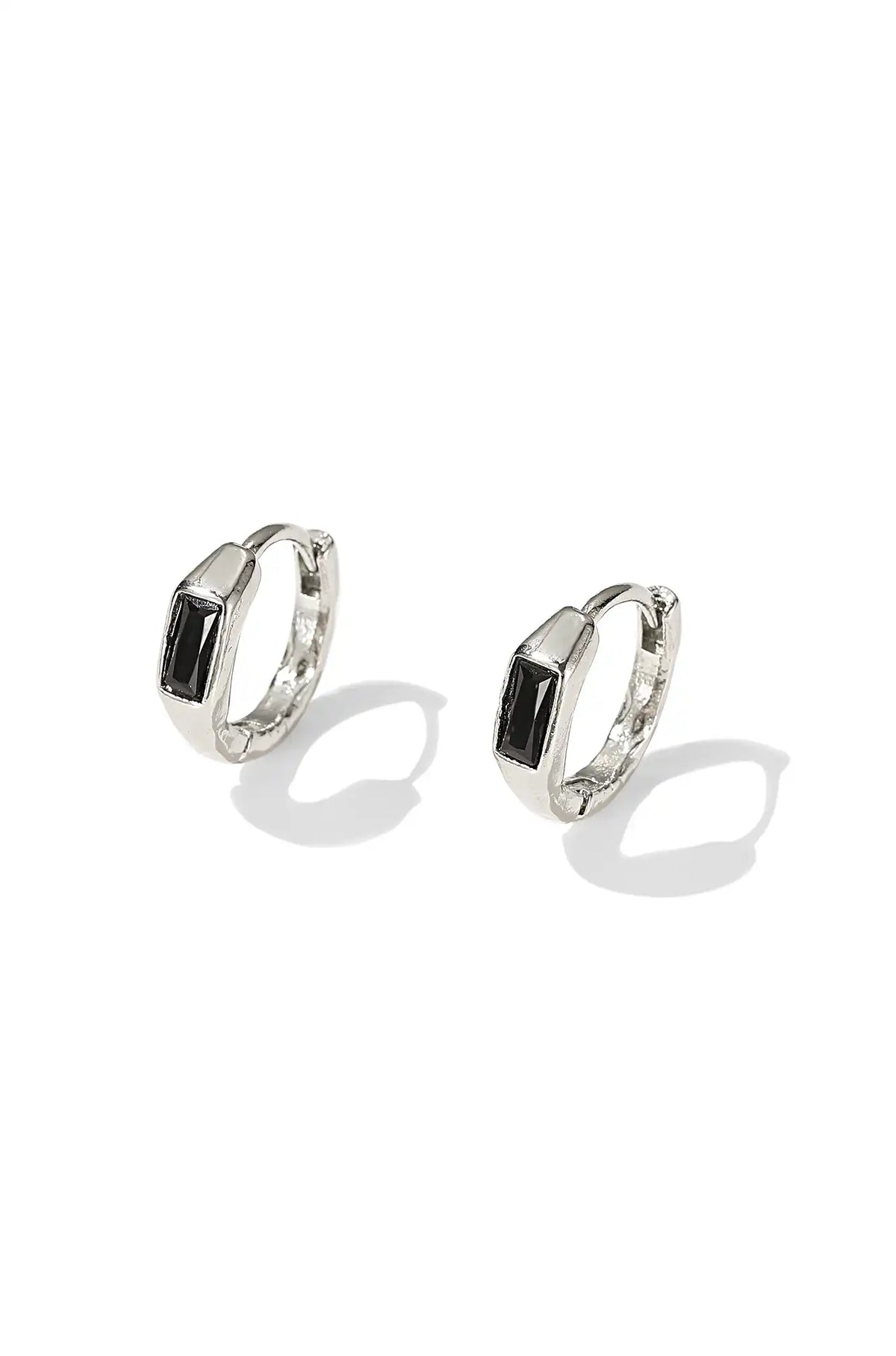 Onyx Silver Huggies
