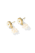 Gold Flower Earrings
