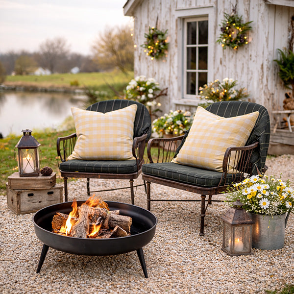 Raised Metal Fire Pit Bowl