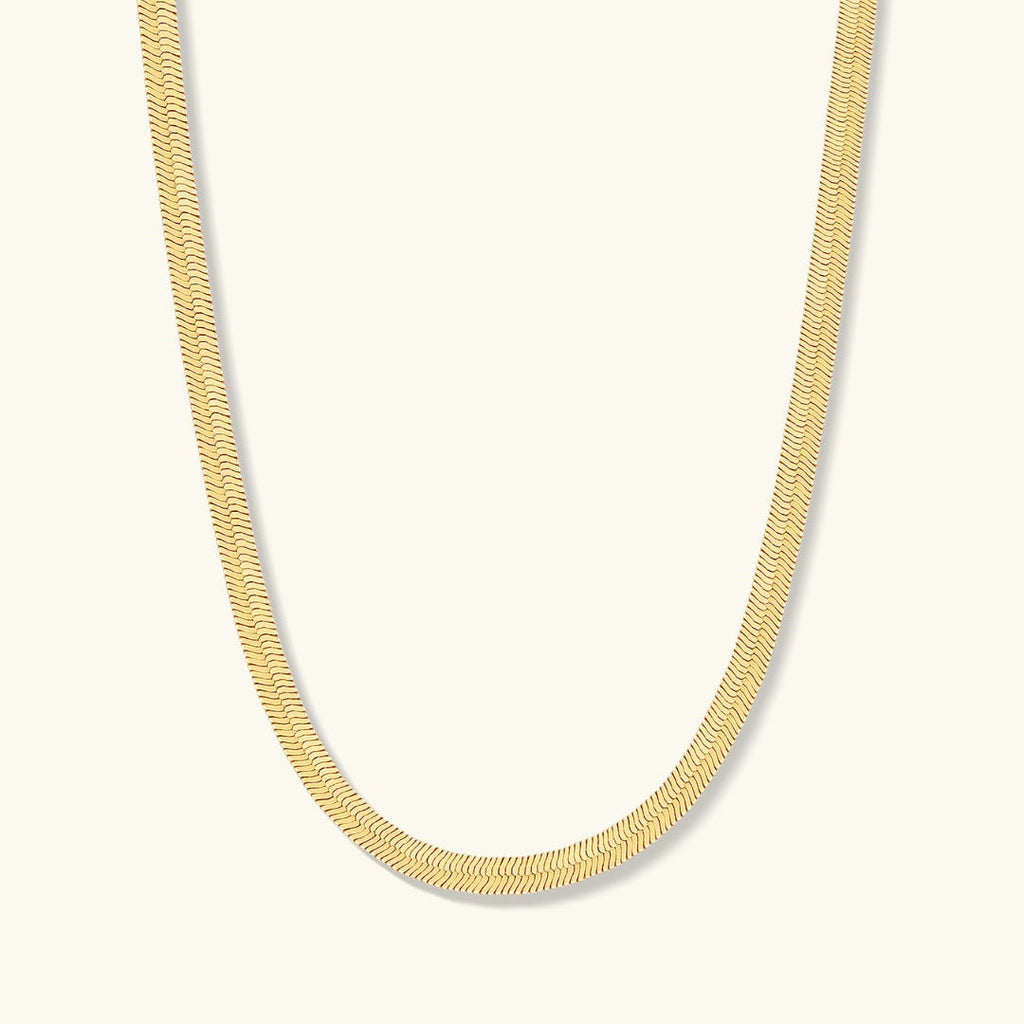 Gold Filled 5mm Herringbone Necklace