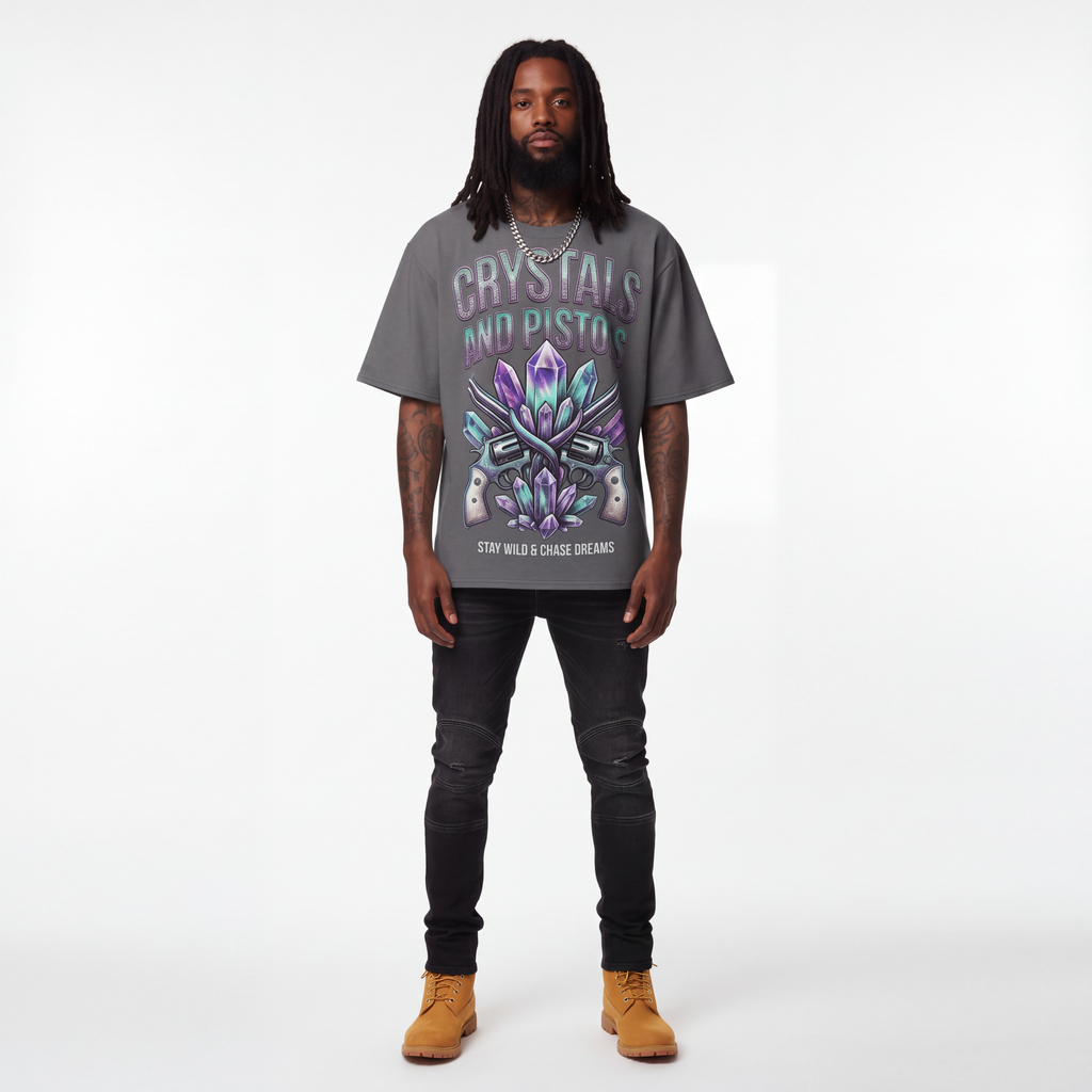 Oversized cotton t-shirt Crystals And