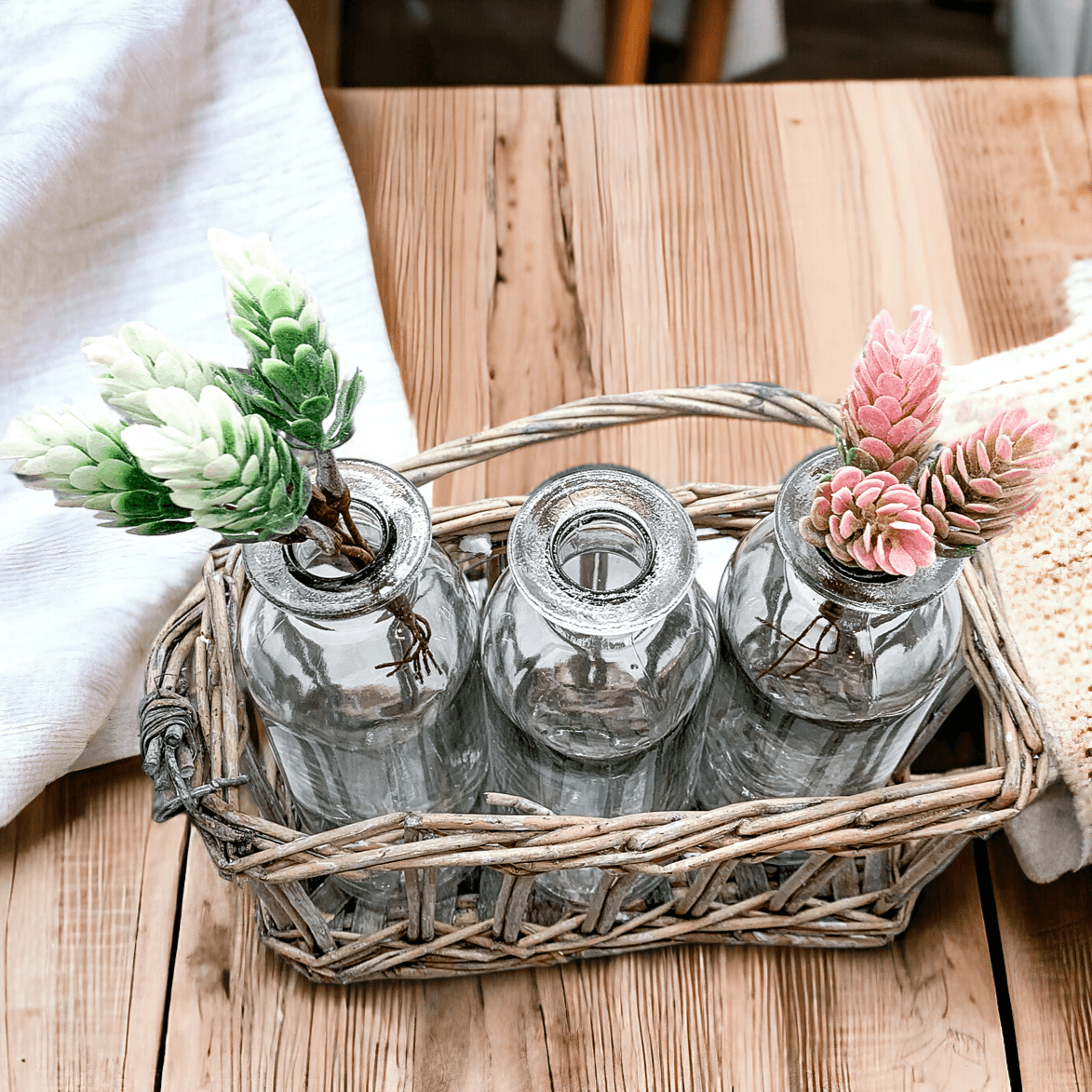 Willow Wrapped Vases