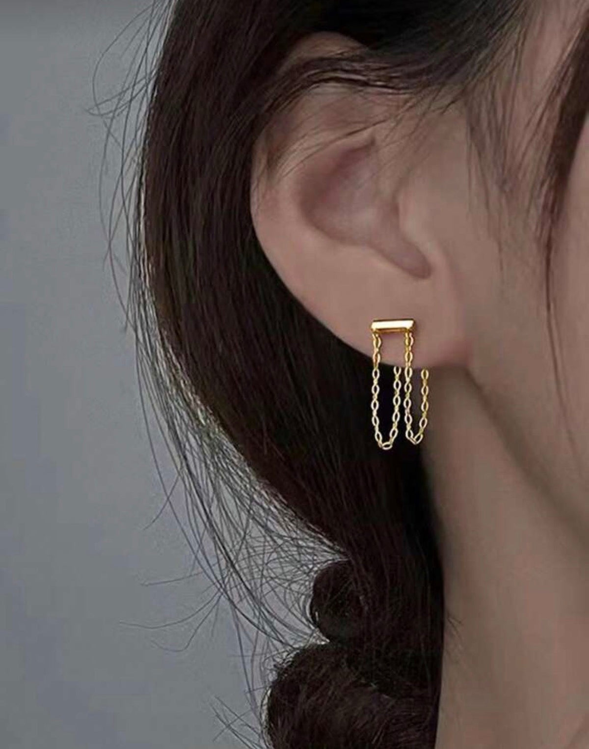 Beautiful Gold Chain Earrings