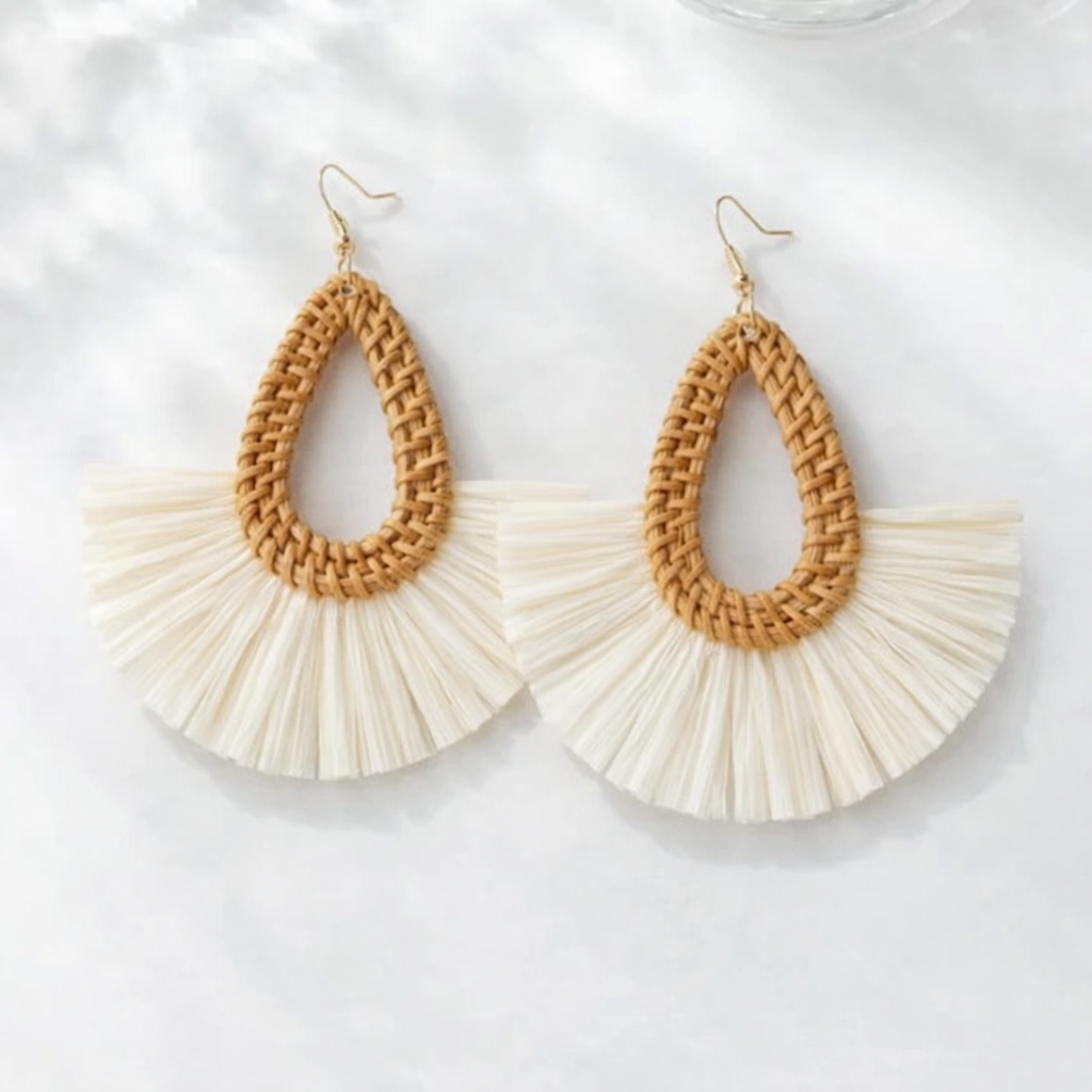 Beautiful Raffia Earrings