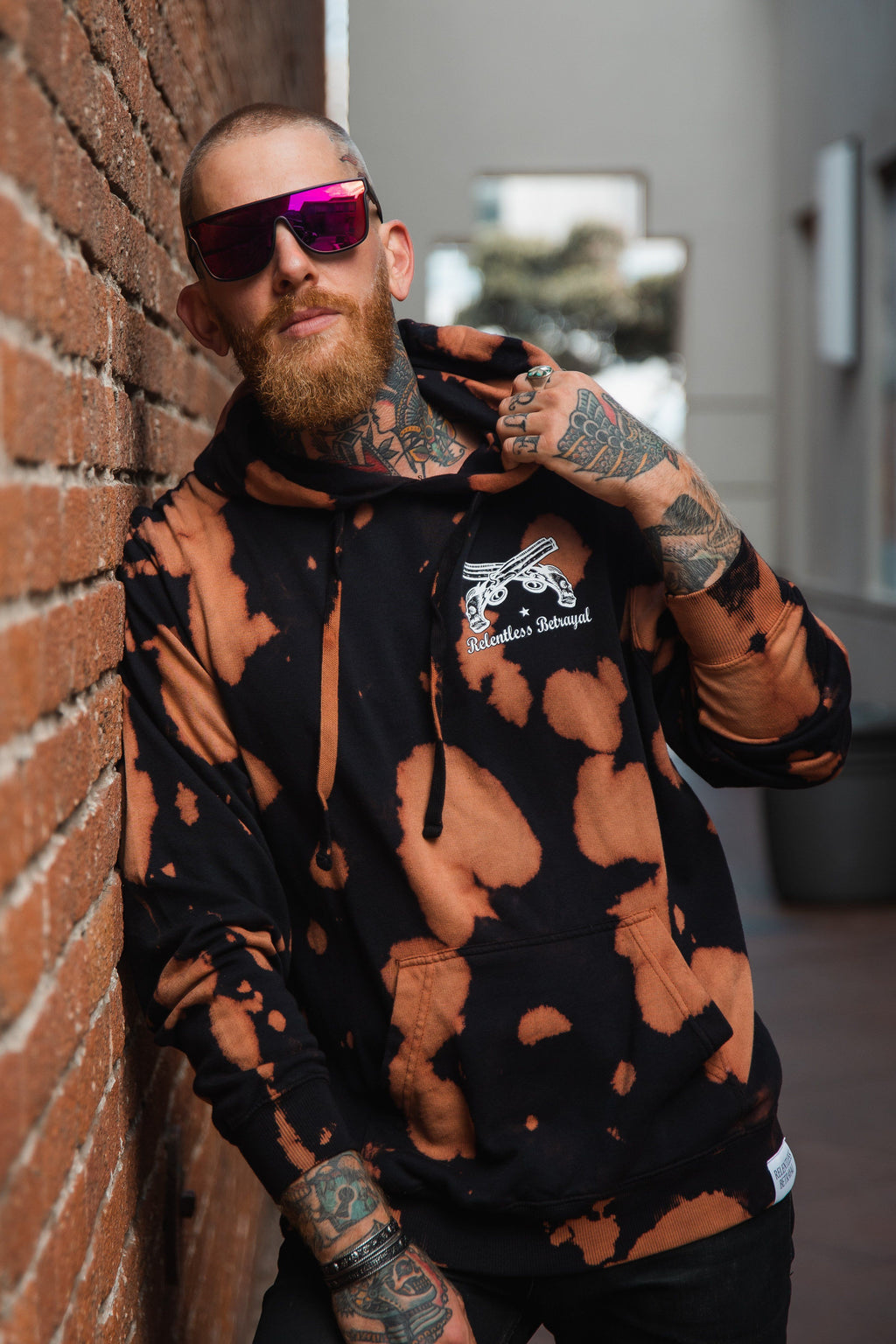 No Prey, No Pay Bleach Wash Hoodie