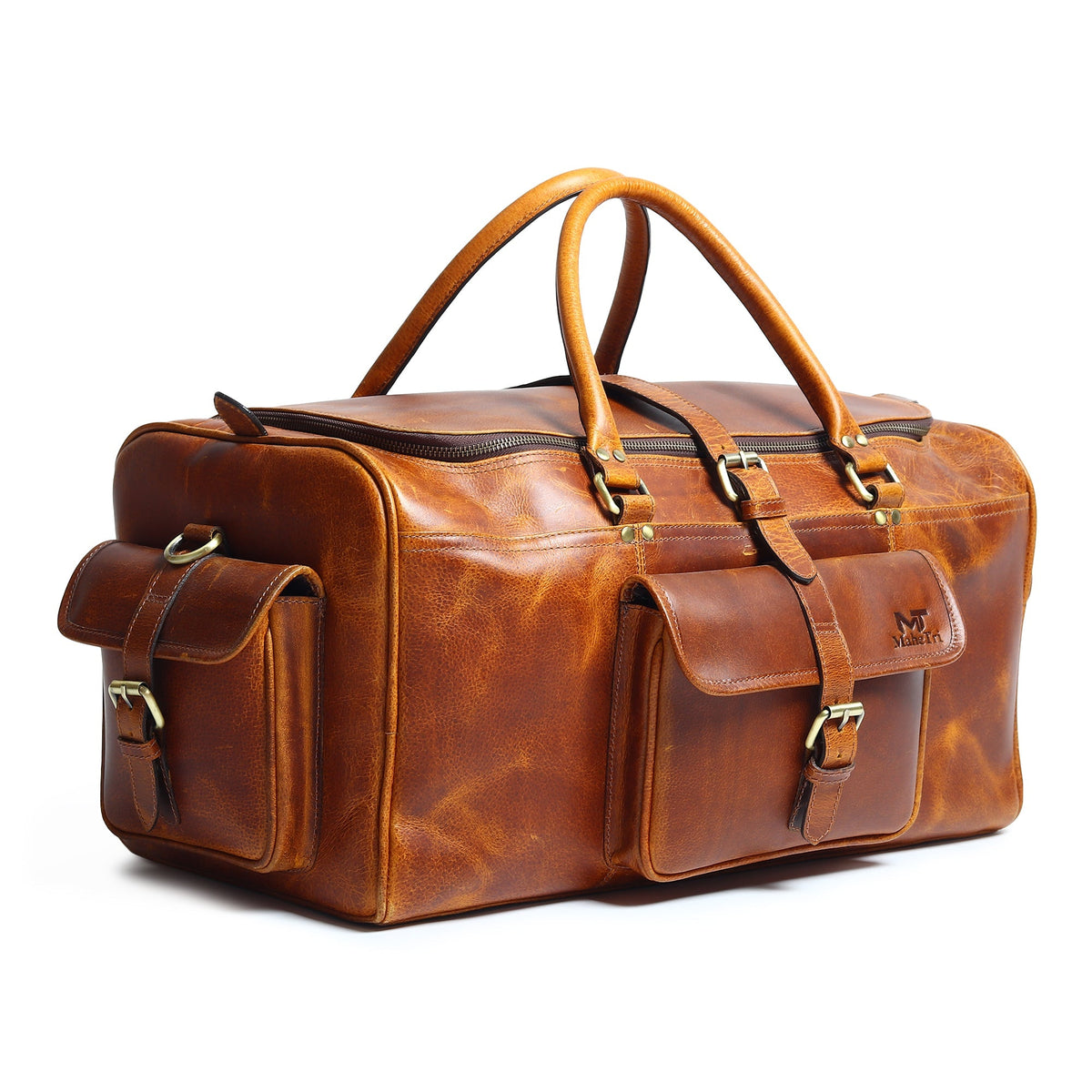 Berlin Leather Weekender Duffle Bag