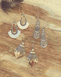 Beautiful Boho Silver Earring Set