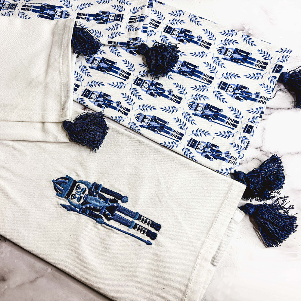 Nutcracker Tea Towel Blue