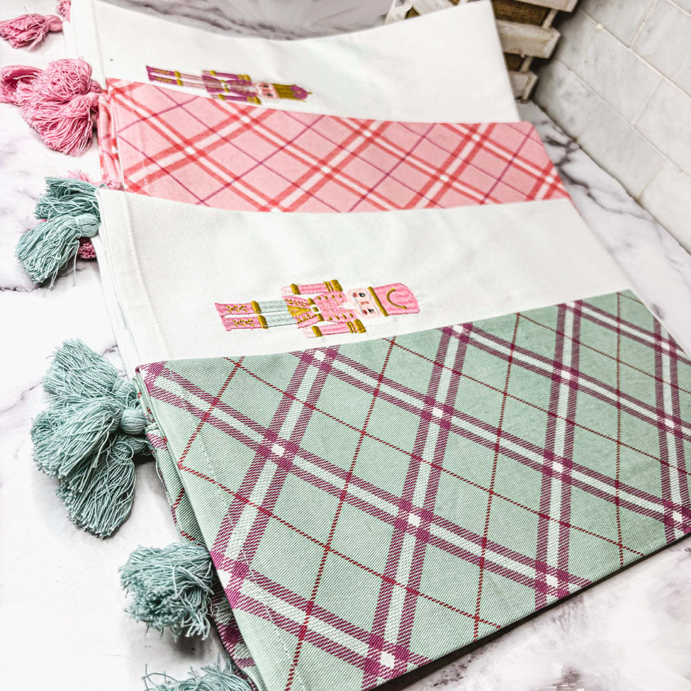 Nutcracker Tea Towel Pink