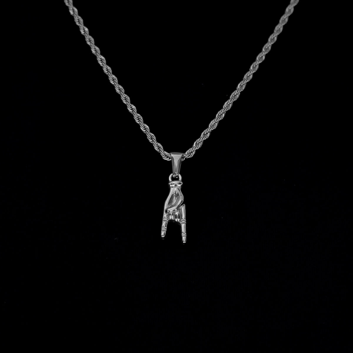 Italian Mano Cornuto Pendant Silver