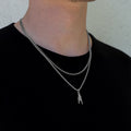 Italian Mano Cornuto Silver Pendant Necklace Set