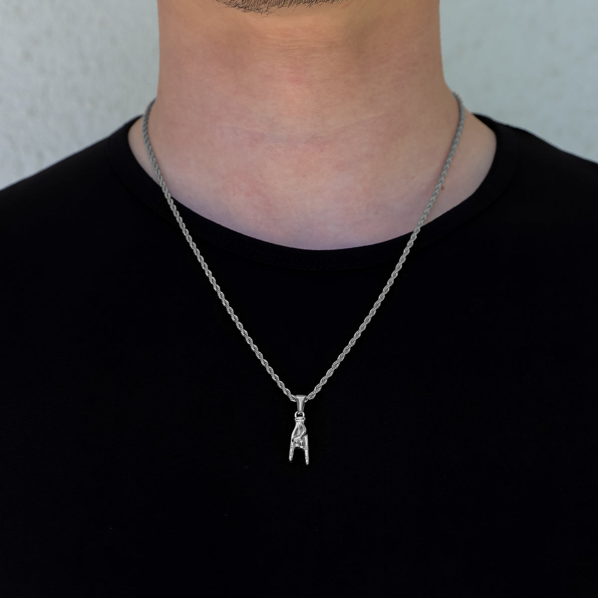 Italian Mano Cornuto Pendant Silver
