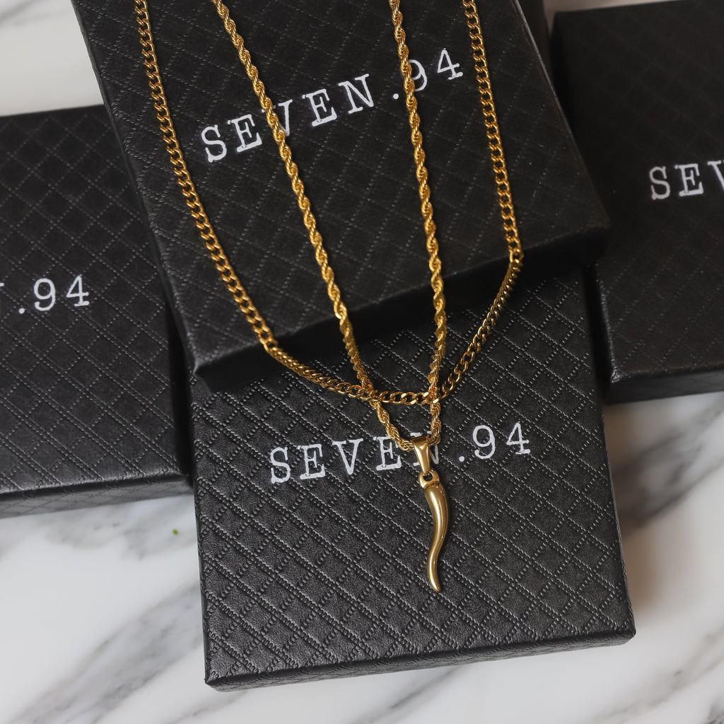 Italian Horn Necklace Set