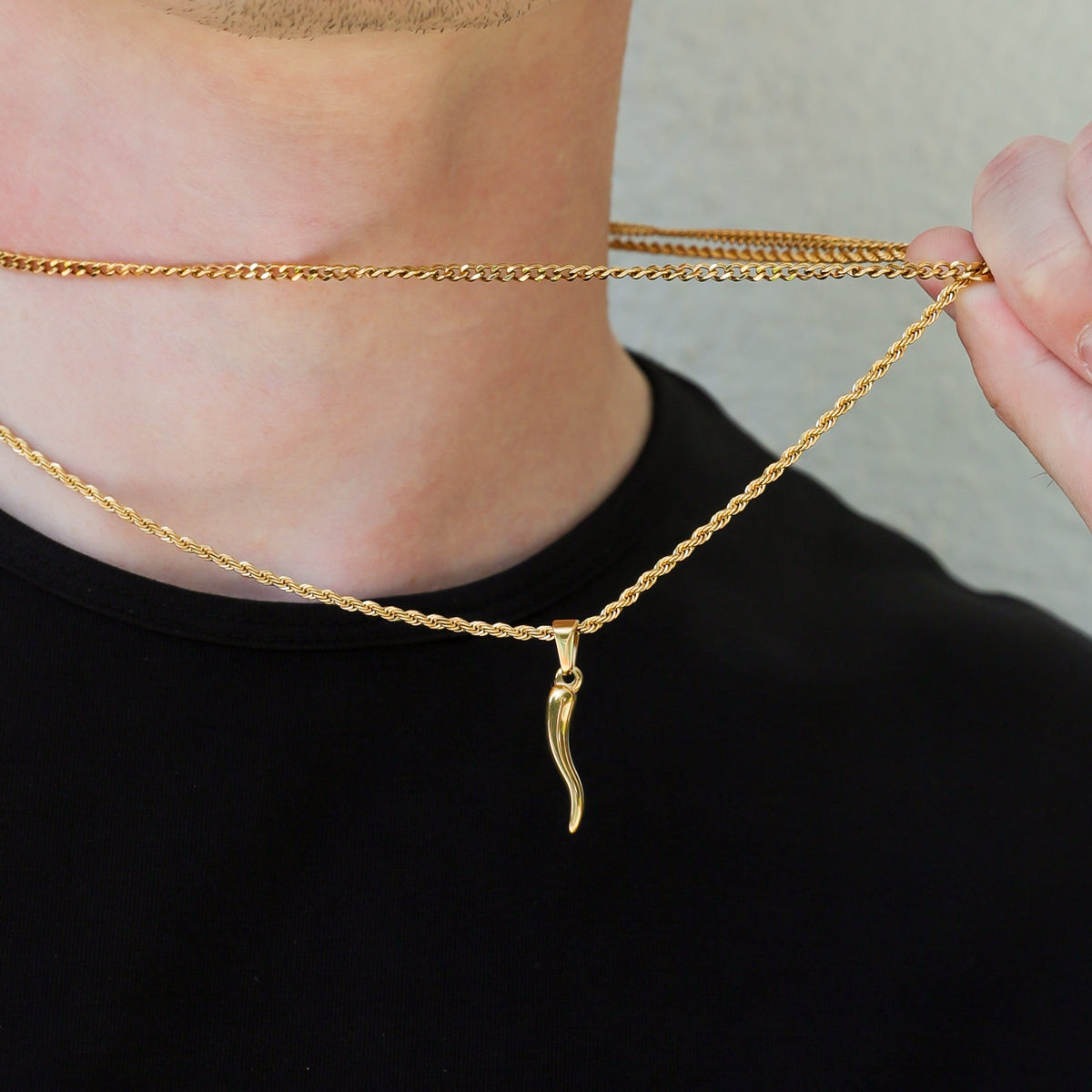 Italian Horn Necklace Set
