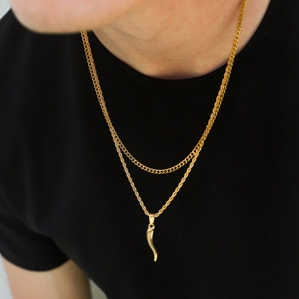 Italian Horn Necklace Set