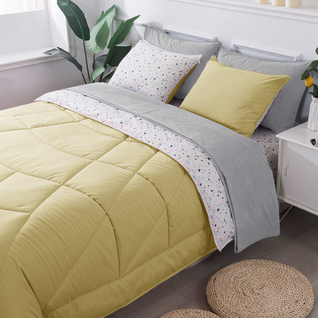Kasentex Reversible 5/7pc Lightweight Bedding Set - Comfortable Home Bedding