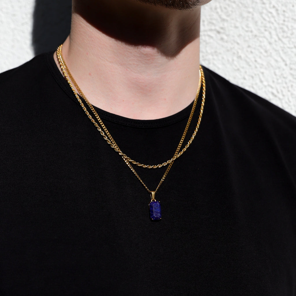 Lapis Lazuli Stone Necklace Set