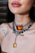 Square Goliath Choker in Golden (Silver)