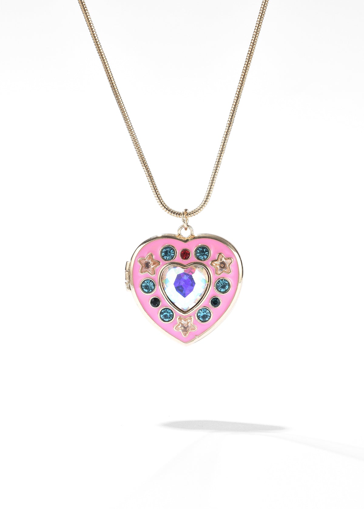 Gold Heart Locket Necklace