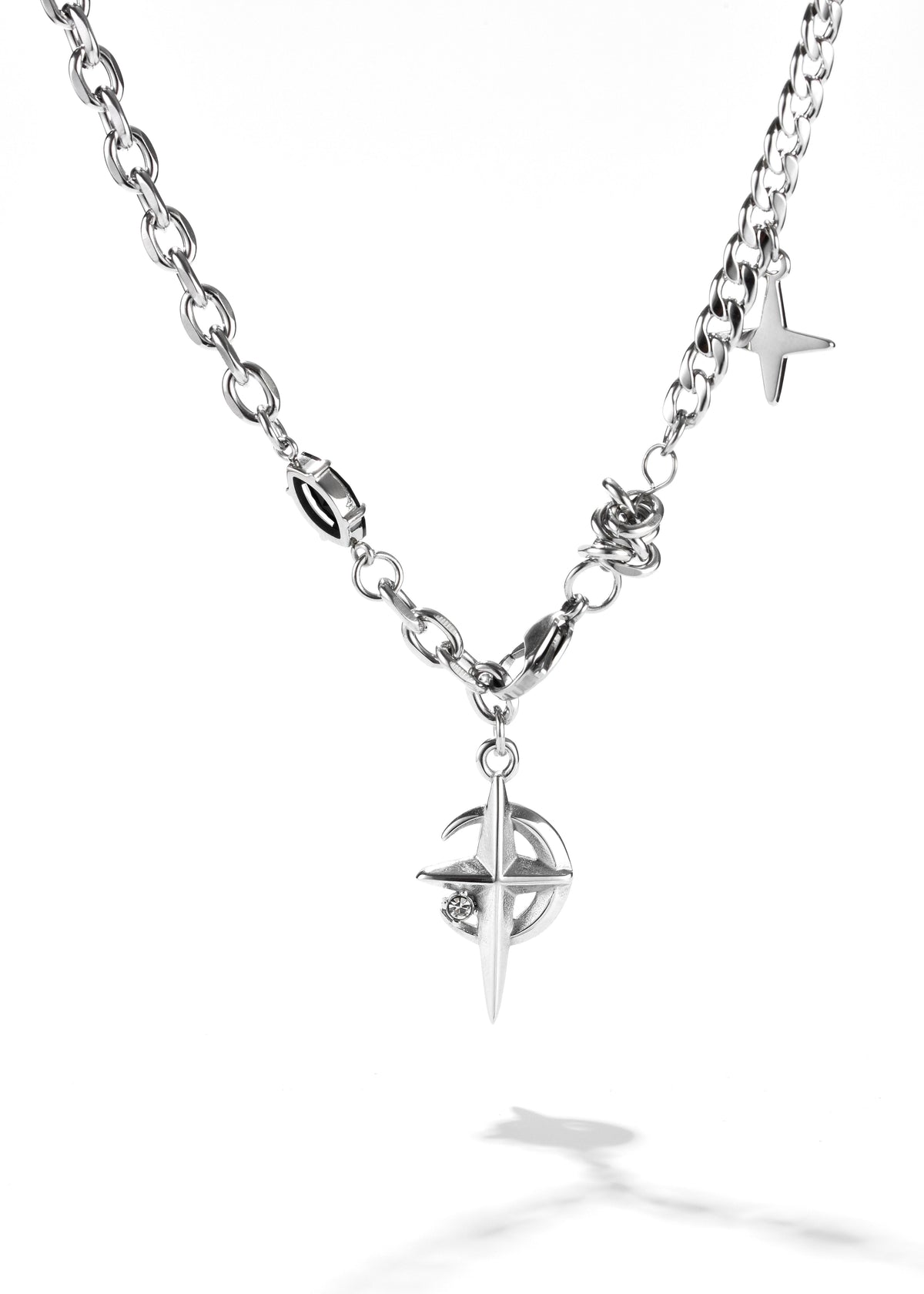 Stellar Star and Moon Pendant Necklace