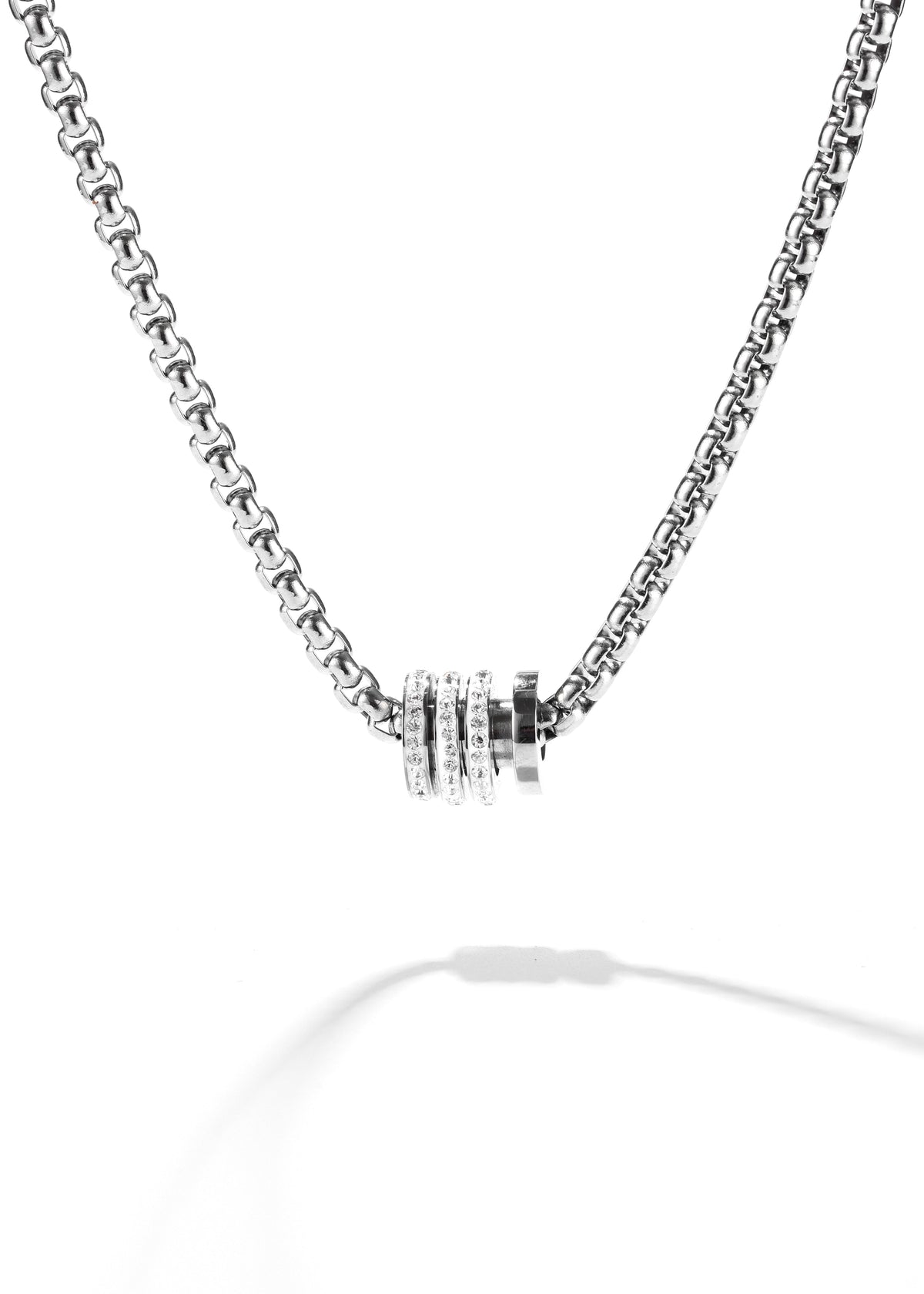 Zen Square Ring Pendant Necklace