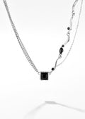 Shadow Square Pendant Necklace
