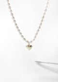 Heart Glow Pearl Strand Necklace