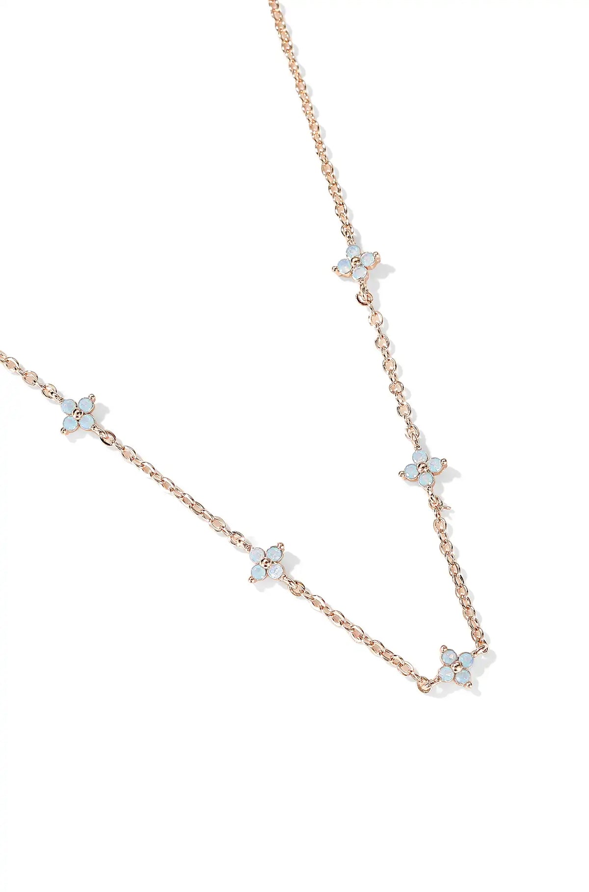 Dainty Blue Flower Necklace